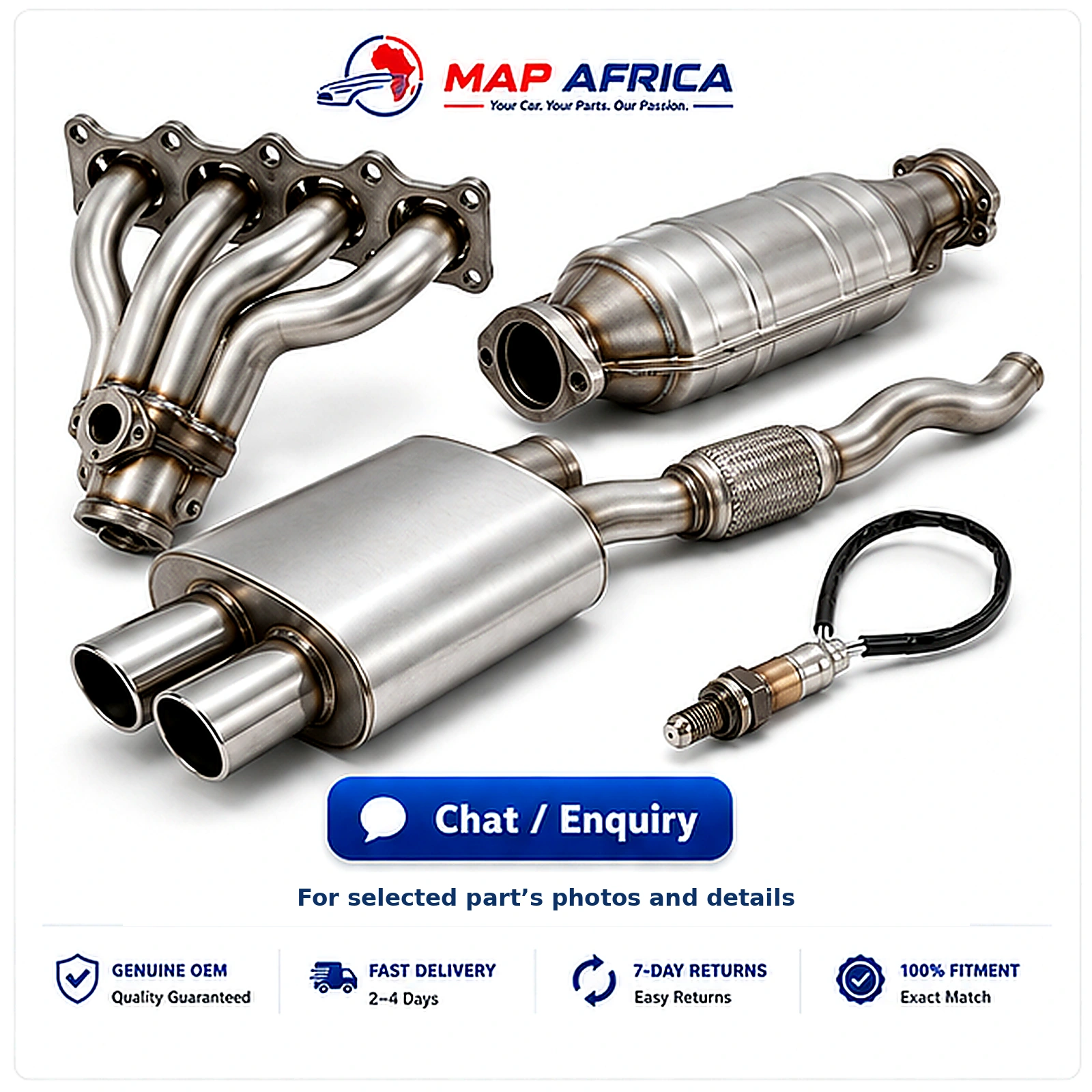 Rear Exhaust Muffler Assembly - Acura TL 1996-2014