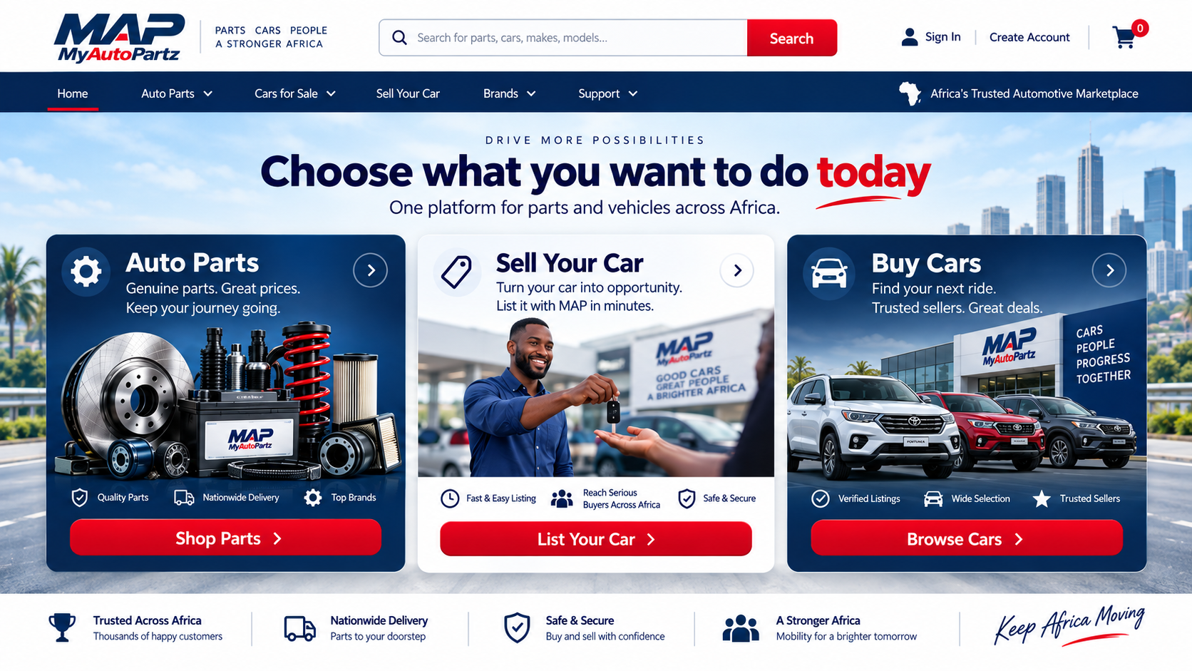 MAP MyAutoPartz — Auto Parts, Sell Your Car or Buy Cars