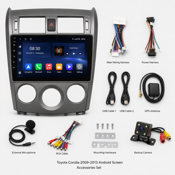 Android Screen 9 Inch 12V – Toyota Corolla 2009-2013