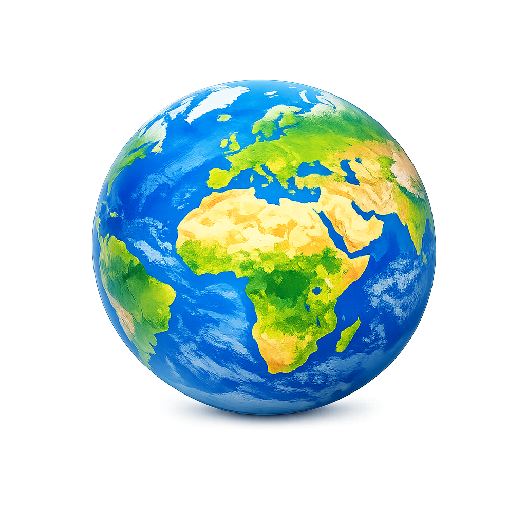 Rotating world globe