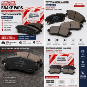 Toyota Highlander / Kluger 2008-2013 Rear Brake Pad Set