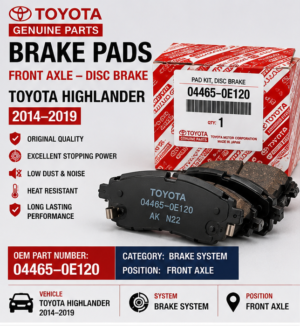 Toyota Highlander / Kluger 2014-2019 Front Brake Pad Set