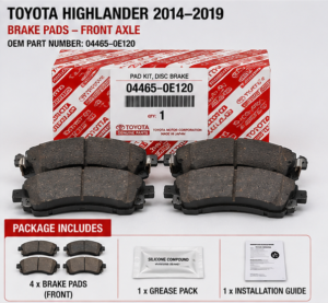 Toyota Highlander / Kluger 2014-2019 Front Brake Pad Set