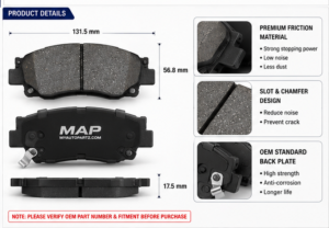 Toyota Hilux 2000-2005 Front Brake Pad Set