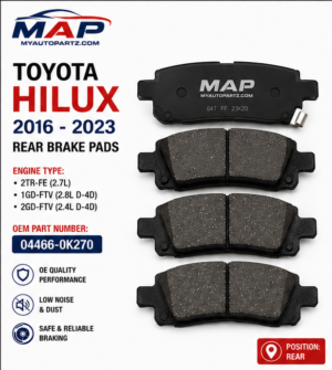 Toyota Hilux 2016-2027 Front Brake Pad Set