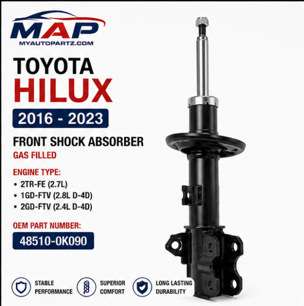 Toyota Hilux 2016-2027 Front Shock Absorber – Right (RH)