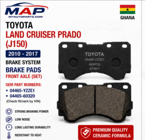 Toyota Land Cruiser Prado 2010-2023 Rear Brake Pad Set