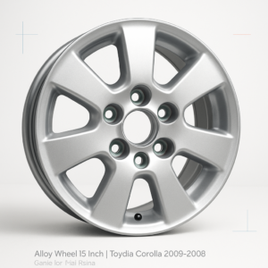 Alloy Wheel 15 Inch - Toyota Corolla 2003-2008, specification view