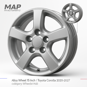 Alloy Wheel 15 Inch - Toyota Corolla 2020-2027, specification view