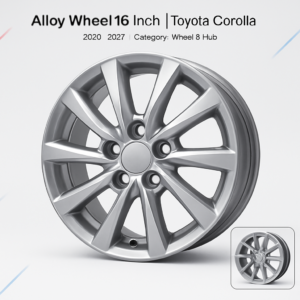Alloy Wheel 16 Inch - Toyota Corolla 2020-2027, specification view